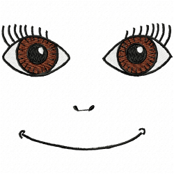 Faces Embroidery Design 1